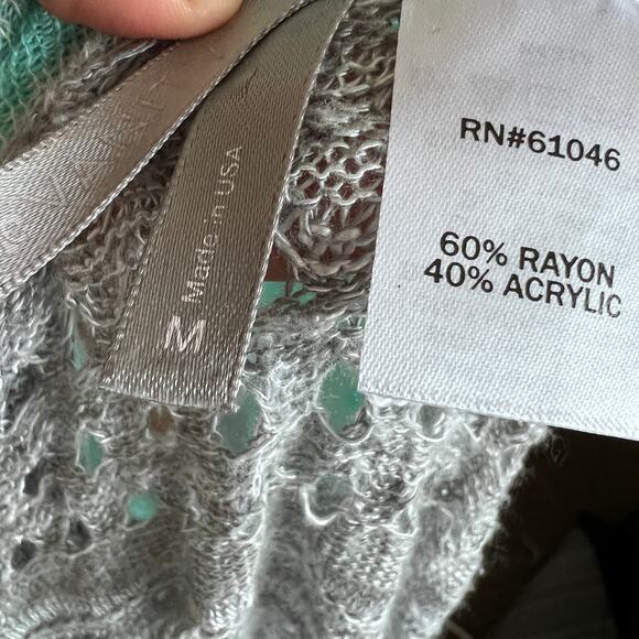 Vintage‎ Vanity Crochet Aztec Tribal Cardigan Asymmetrical Boho Retro Sweater - Picture 5 of 7